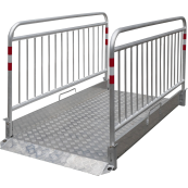 Aluminium | trench bridge | with safety railing | Width: 1.00 m | Length: approx 2.80 m